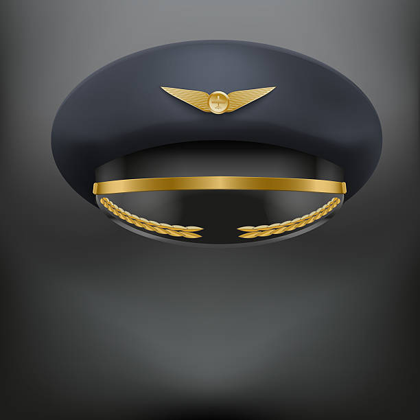 istock Aviator Peaked cap of the pilot. 485491367