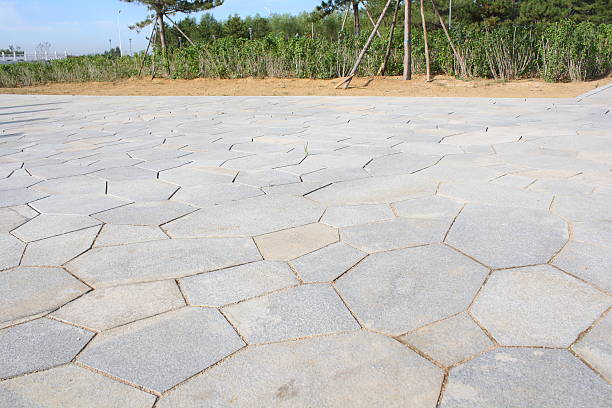 파크 포장 stones - driveway patio stone footpath 뉴스 사진 이미지