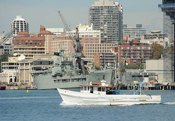 istock Fishing Boat in Sydney Harbour 485491641