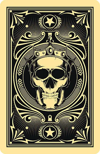 Vector illustration of Playing Card back side