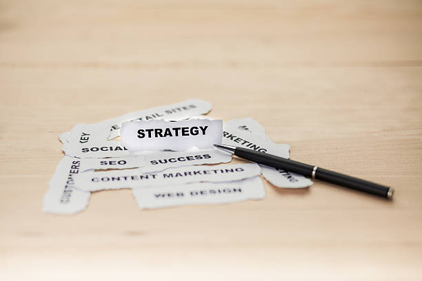 istock Focusing of strategy paper rip 485492634
