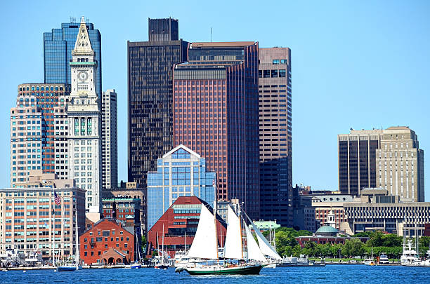 istock Sailboat along the Boston Skyline 485493402
