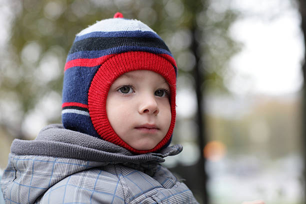 istock Pensive child at autumn park 485494148