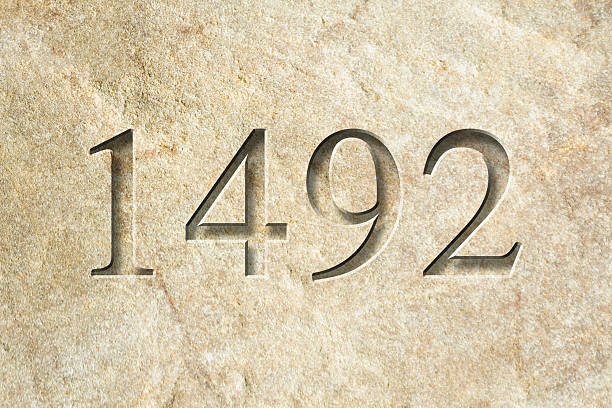 istock Engraved Historical Year 1492 485494282