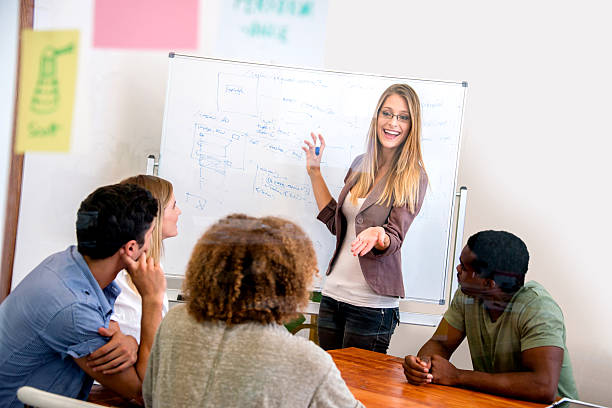 istock Business woman making a presentation 485494489