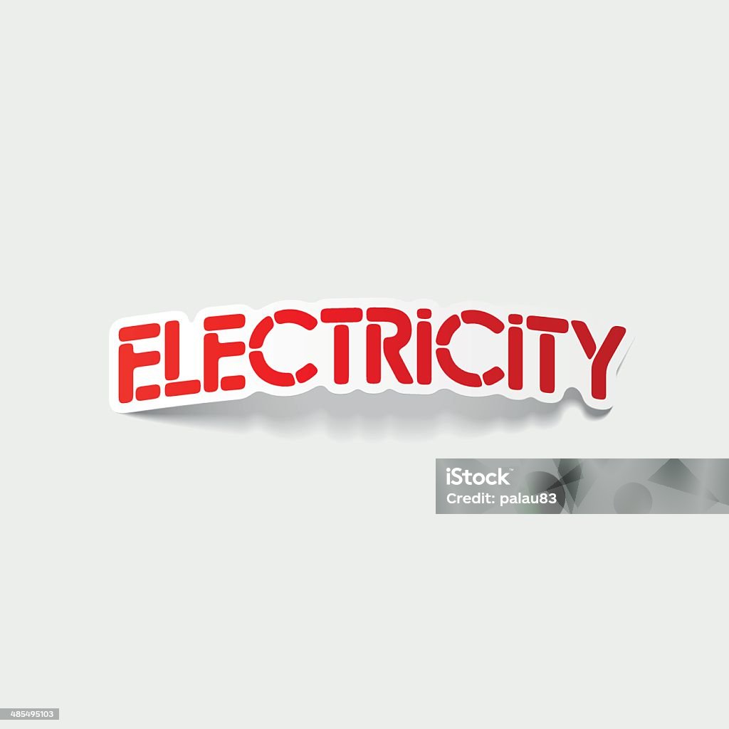 realistic design element: electricity Calligraphy stock vector