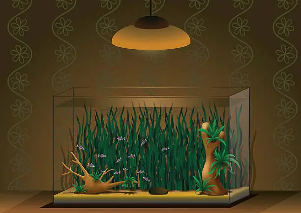 Vector illustration of aquarium.