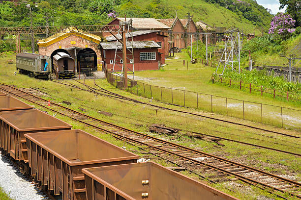 Train station in Paranapiacaba in Sao Paulo state
