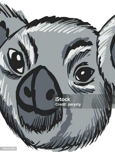 Head Of Koala Stock Illustration - Download Image Now - Animal, Animal Body Part, Animal Ear