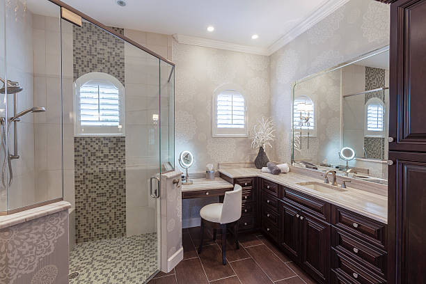 istock Elegant Master Bathroom in an Upscale Southwest Florida Home 485503141