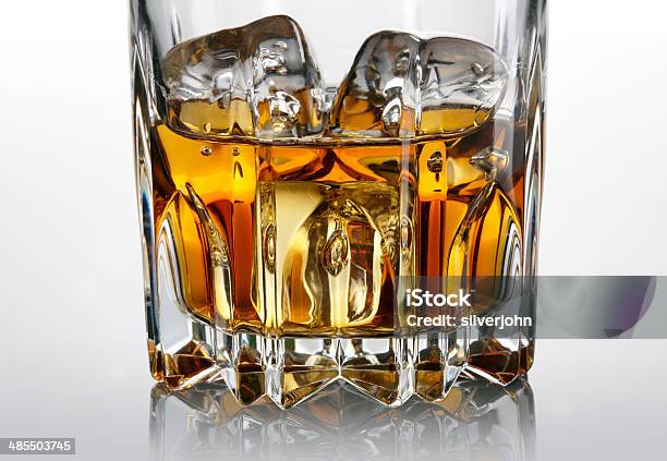 Glass Of Whiskey And Ice Over Dark Background Stock Photo - Download Image Now - Cocktail, Studio Shot, Alcohol - Drink