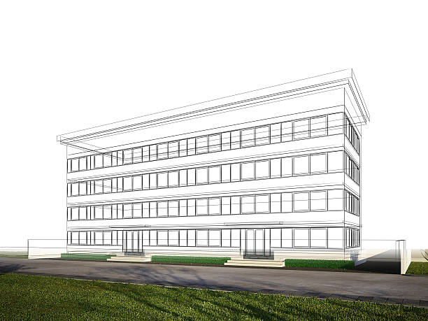 istock abstract sketch design of building 485504091