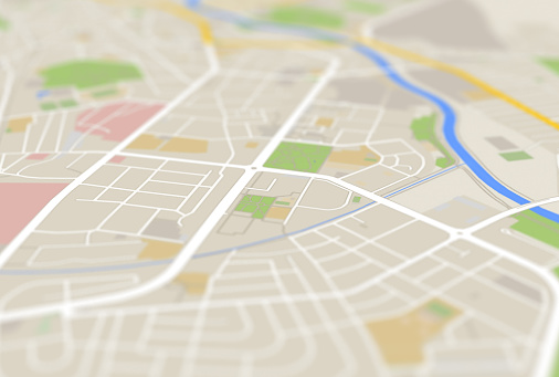 Renderizado 3d de imagen de mapa de la ciudad photo