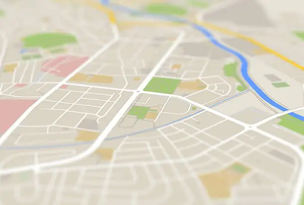 city map  3d rendering image