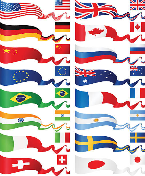 Flag banners - most popular Popular Flag Banners collection: australian flag flag australia british flag stock illustrations