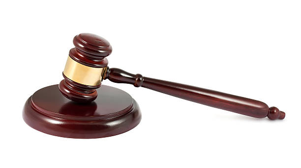istock Brown wooden gavel 485507072