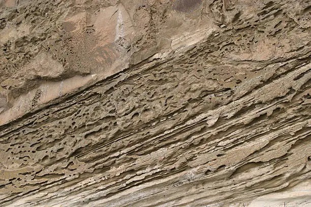 Photo of Striations in Rock Face at Petroglyph Point