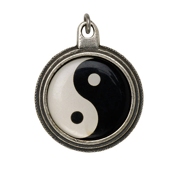 Yin Yang tao symbol stock photo