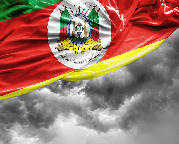 istock Rio Grande do Sul state waving flag on beautiful day 485510746
