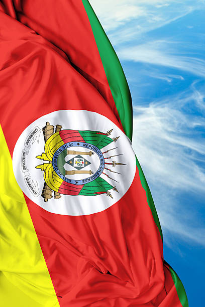 istock Rio Grande do Sul state waving flag on bad day 485511334