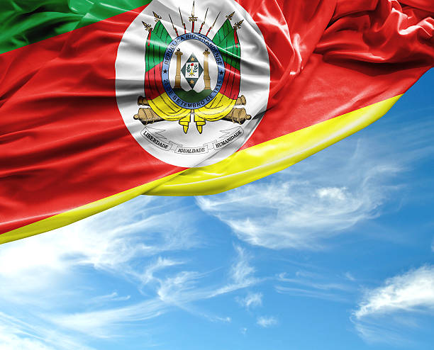 istock Rio Grande do Sul state waving flag on bad day 485511374