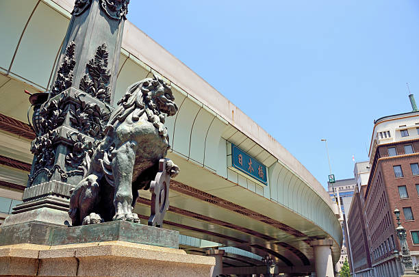 Tokyo, Japan - JULY 10, 2015: A photo of a Nihonbashi bridge, Chuo-ku, Tokyo / Nihonbashi bridge has become a starting point of Japan's road network since the early Edo Period.