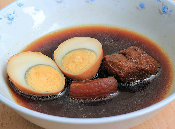 istock Hard-boiled eggs stew with sweet gravy 485513348
