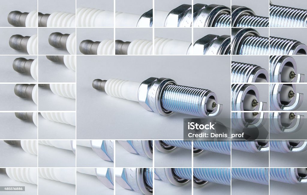 New spark plug new spark plug isolated on white background 2015 Stock Photo