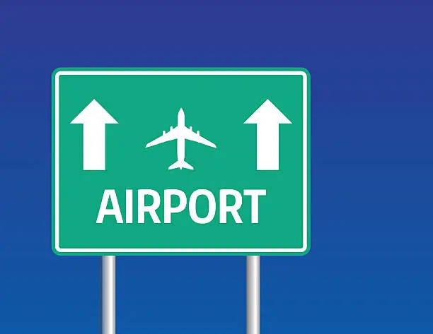Vector illustration of Airport sign