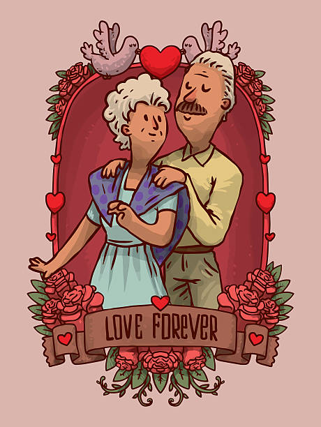 ilustraciones, imágenes clip art, dibujos animados e iconos de stock de bastidor de baile, feliz pareja - consoling human hand human heart care