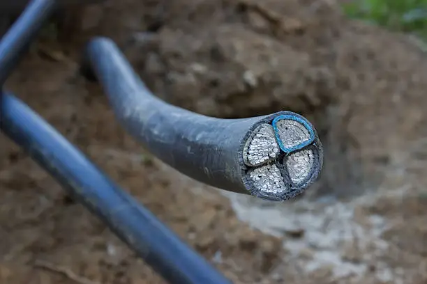 Photo of Cross section of a industrial underground al cable 2