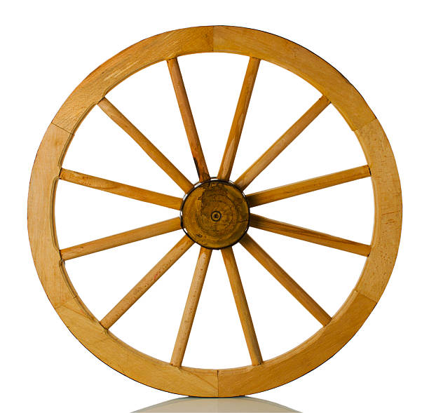 istock wooden wheel on a white background 485522097