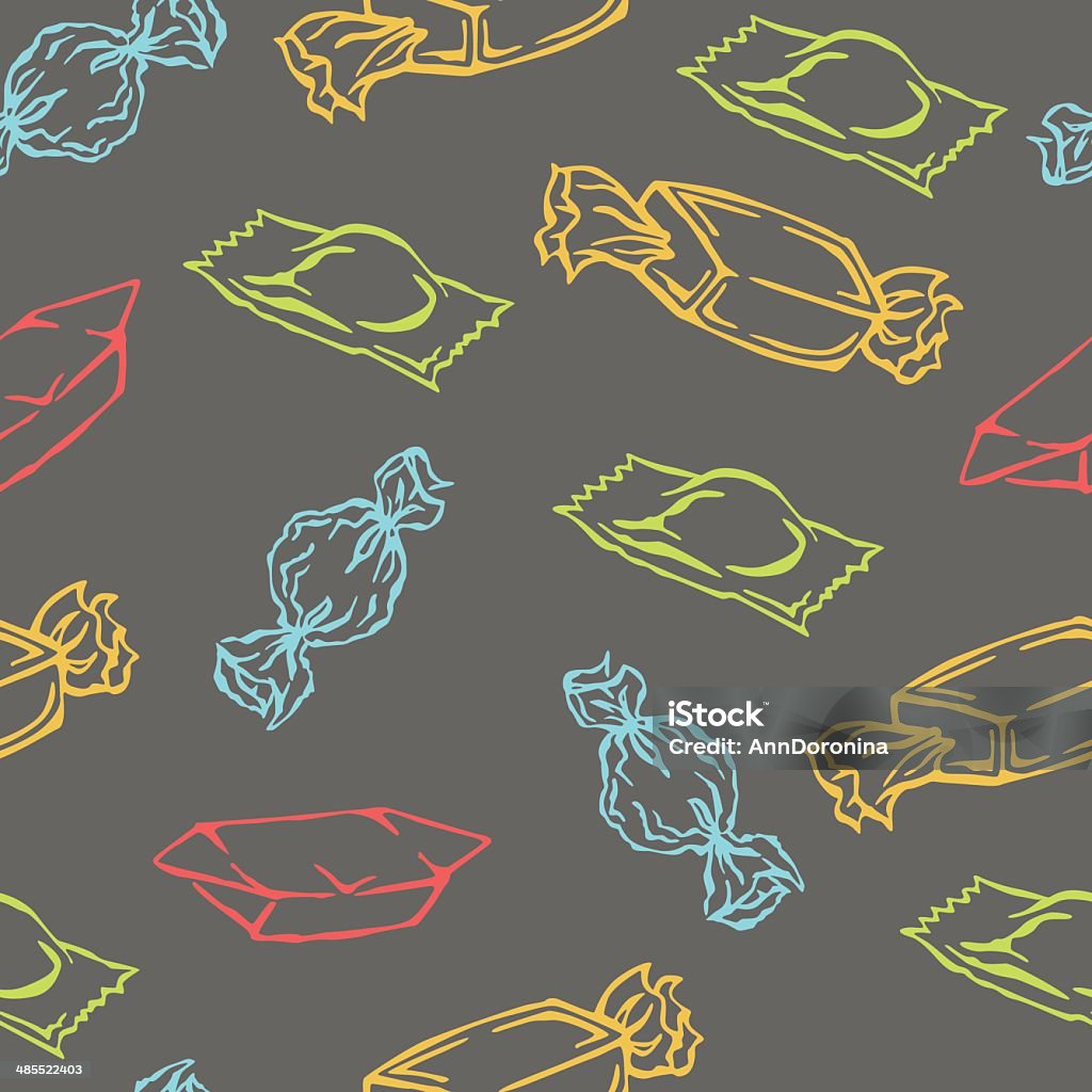 Sweets Horizontal Pattern Vector Pattern Of Sweets Stock Illustration - Download Image Now ...
