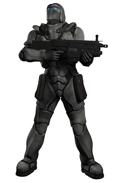 istock Space Marine Trooper Watching the Skies 485524107