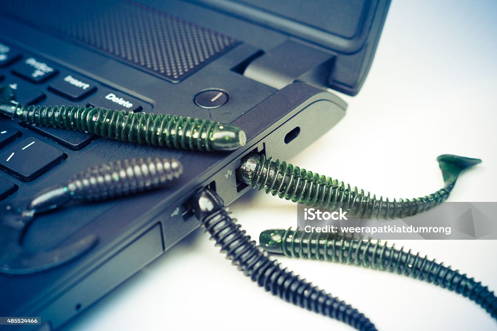 Worm Invading Computer Worm Attacking Computer System Stock Photo - Download Image Now - 2015 ...