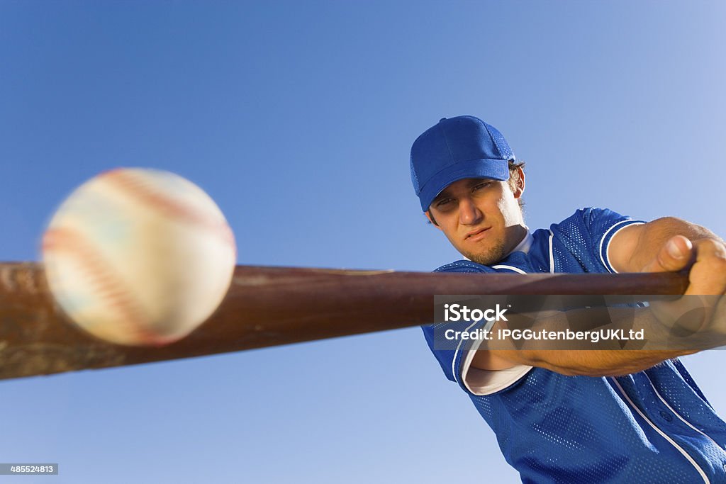 Batter Hitting Baseball Baseball - Sport Stock Photo