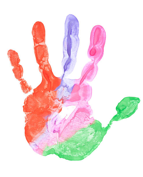 istock Close up of colored hand print 485525444