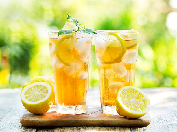 istock glasses of ice tea with mint and lemon 485526562
