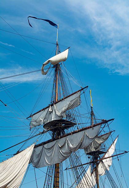 istock The rigging and sail of a tall ship 485526888