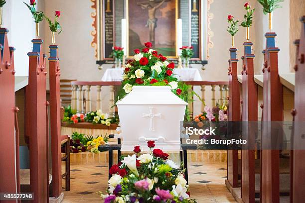 Funeral Stock Photo - Download Image Now - Funeral, Church, Coffin