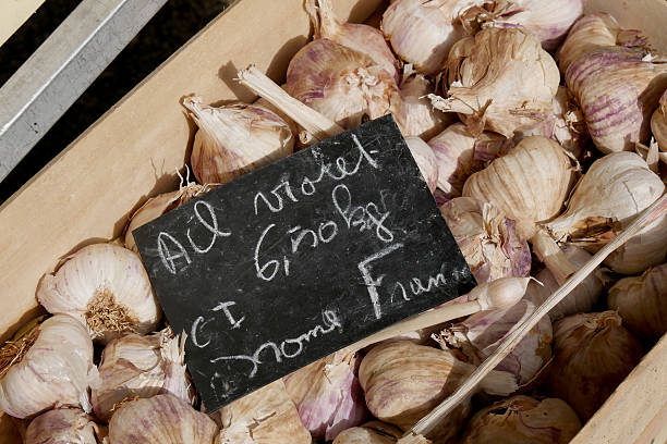 istock garlic in a box, at the market 485530770