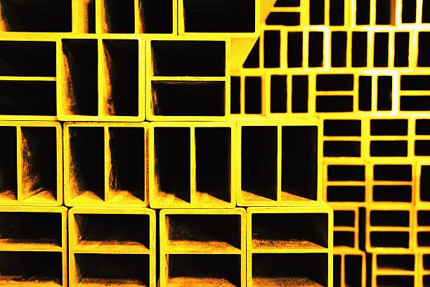 istock abstract metal square block dye in yellow 485531660