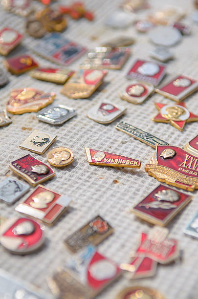 istock many vintage Soviet Union (former Russia) badge,USSR 485531674