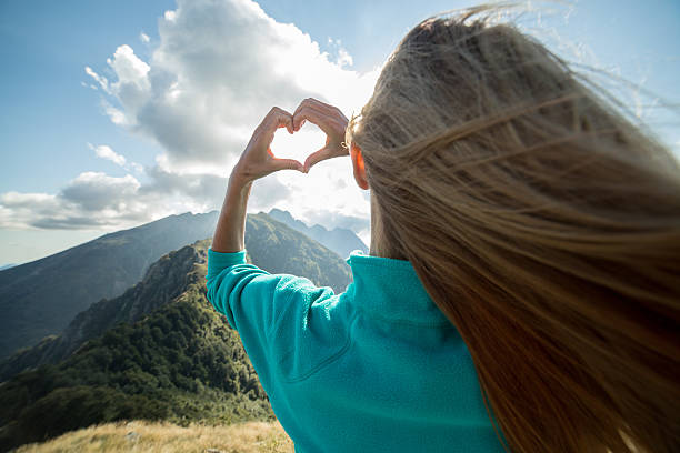istock Beautiful heart at mountain top 485531806