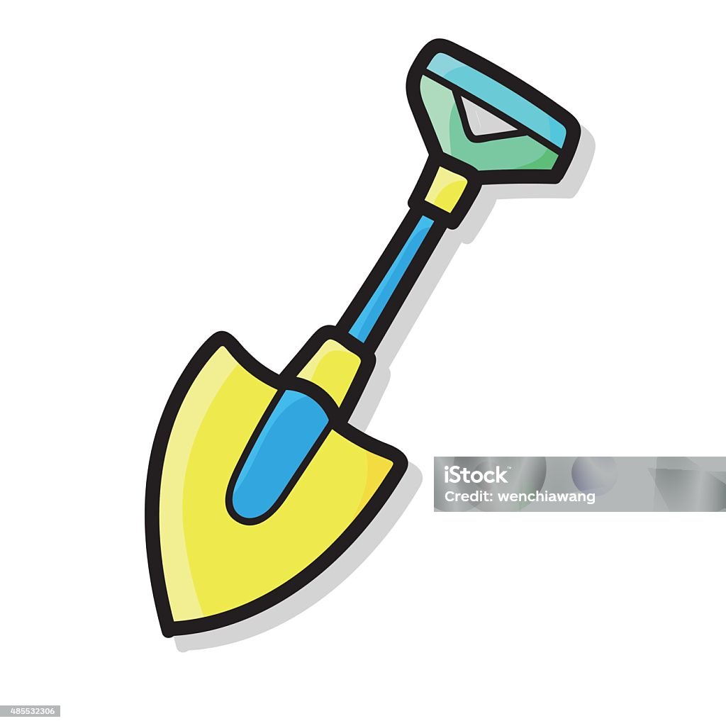 Shovel Color Doodle Stock Illustration - Download Image Now - 2015,  Backgrounds, Can - iStock