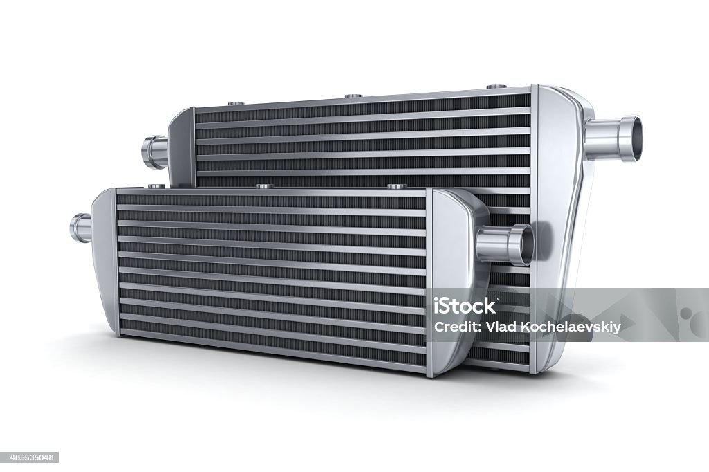 Car intercooler Car intercooler (done in 3d, on white background) Car Stock Photo