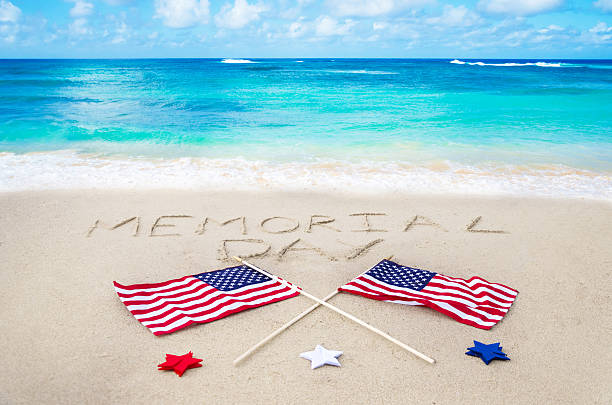 Memorial day background stock photo