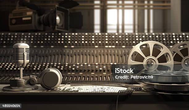 Studio Equipment Stock Photo - Download Image Now - Recording Studio, Movie, Sound Recording Equipment