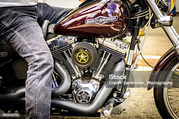 Harley Davidson At Bikie Rally Stock Photo - Download Image Now - Harley-Davidson, Biker, Motorcycle