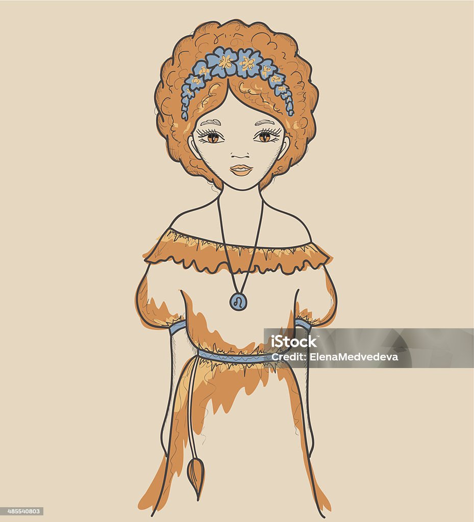 Fille.  Panneau Astrological - clipart vectoriel de Adulte libre de droits